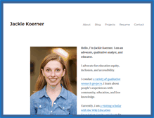Tablet Screenshot of jackiekoerner.com